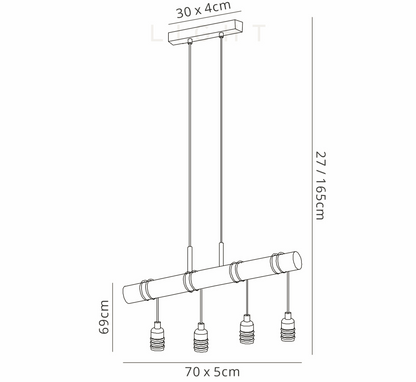 Hamlet 4 Light Linear Ceiling Light