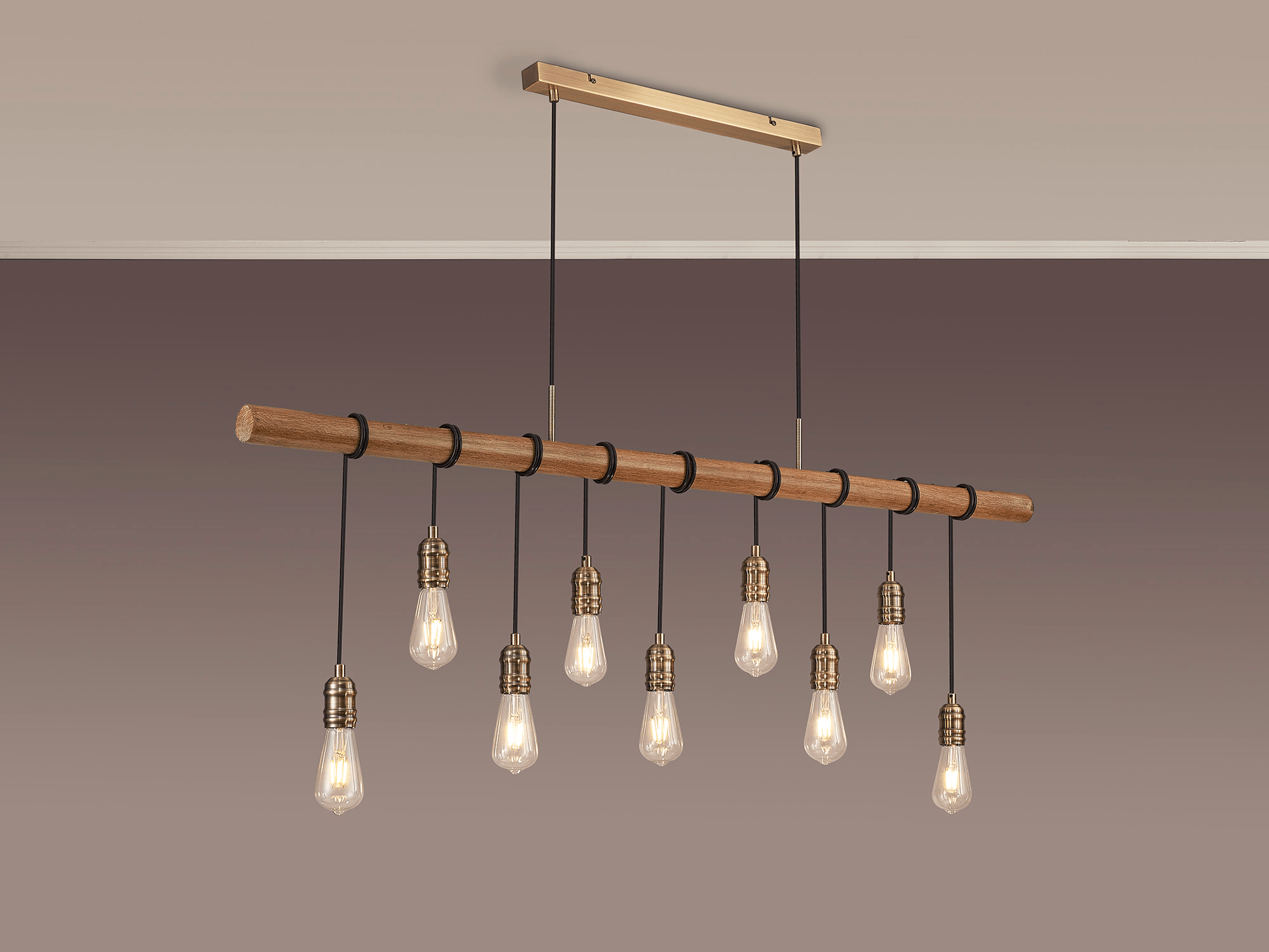 Luminosity Designs - Hamlet 9 Light Linear Ceiling Light - Luminosity Designs Ltd