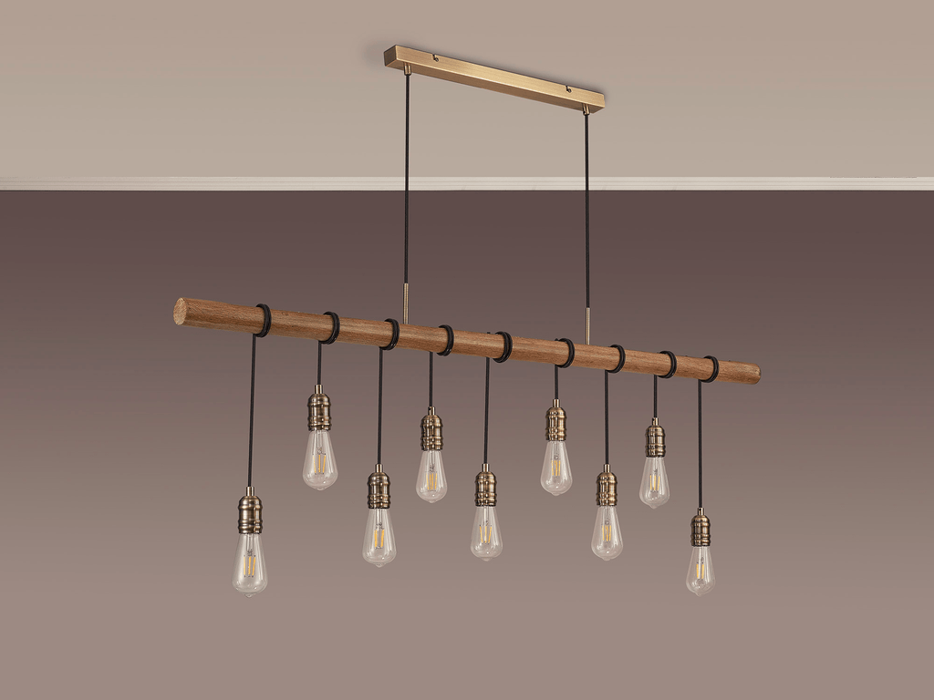 Luminosity Designs - Hamlet 9 Light Linear Ceiling Light - Luminosity Designs Ltd