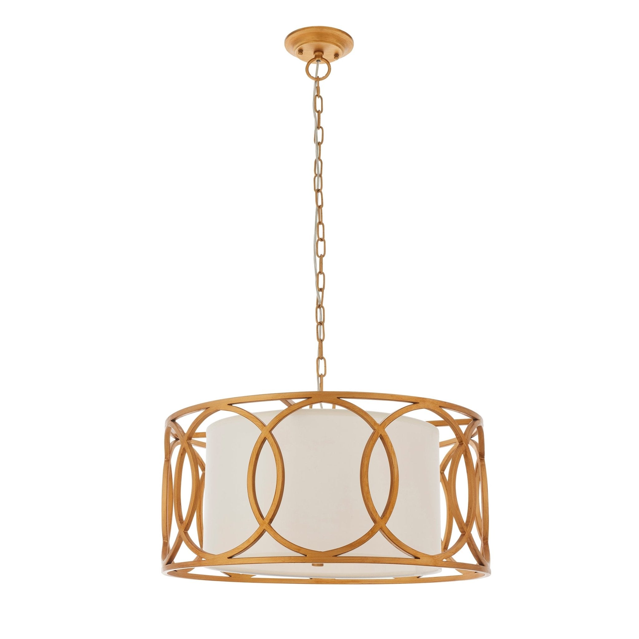 Luminosity Designs - Hampton Classic Gold and White Pendant - Luminosity Designs Ltd