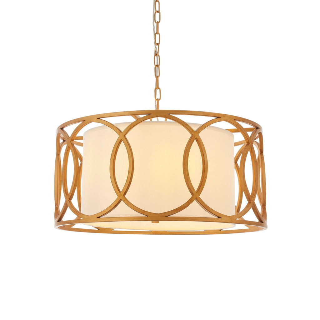 Luminosity Designs - Hampton Classic Gold and White Pendant - Luminosity Designs Ltd