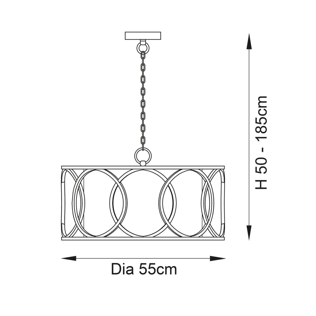 Luminosity Designs - Hampton Classic Gold and White Pendant - Luminosity Designs Ltd