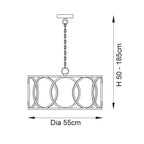 Luminosity Designs - Hampton Classic Gold and White Pendant - Luminosity Designs Ltd