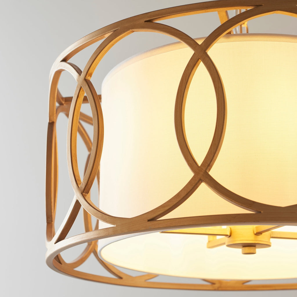 Luminosity Designs - Hampton Classic Gold and White Pendant - Luminosity Designs Ltd