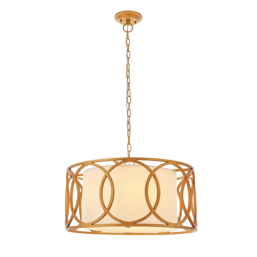 Luminosity Designs - Hampton Classic Gold and White Pendant - Luminosity Designs Ltd