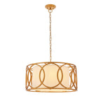 Luminosity Designs - Hampton Classic Gold and White Pendant - Luminosity Designs Ltd