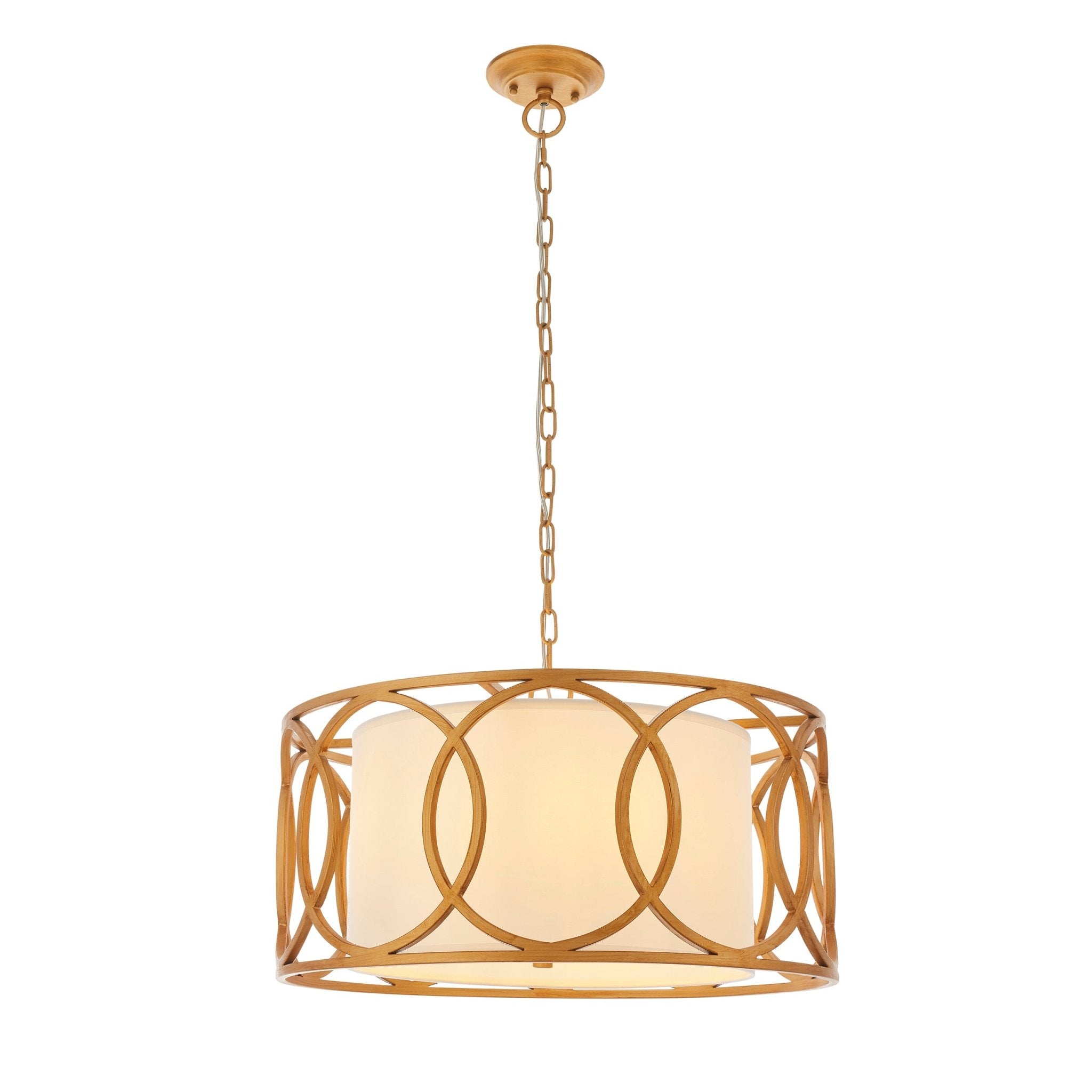 Luminosity Designs - Hampton Classic Gold and White Pendant - Luminosity Designs Ltd
