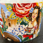Luminosity Designs - Hand Crafted Drum Table Lampshade - Mexican Pin Up - Luminosity Designs Ltd