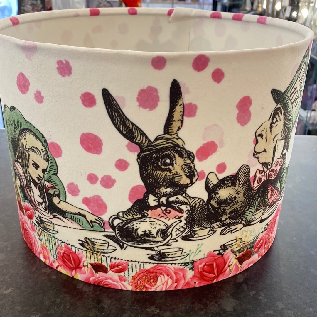 Luminosity Designs - Hand Crafted Drum Table Lampshade - Wonderland Pink Roses - Luminosity Designs Ltd