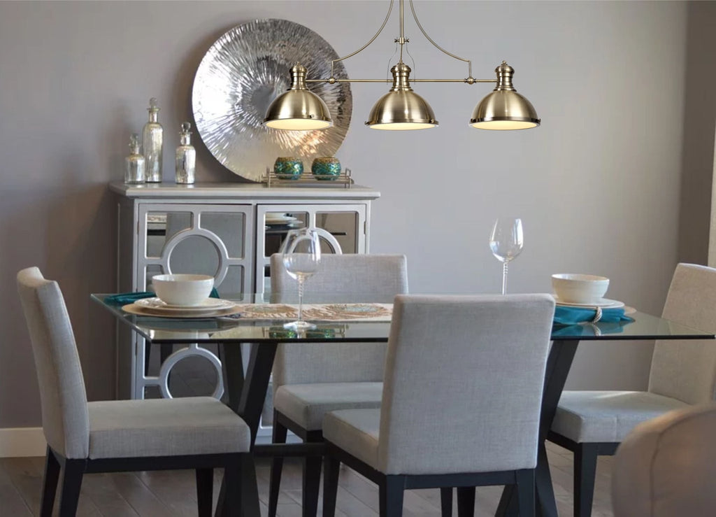 Luminosity Designs - Hanger Bar Pendant with Metal Shades - Luminosity Designs Ltd