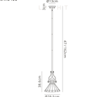 Luminosity Designs - Hanger Single Pendant with Tiffany Chamber Shade - Luminosity Designs Ltd