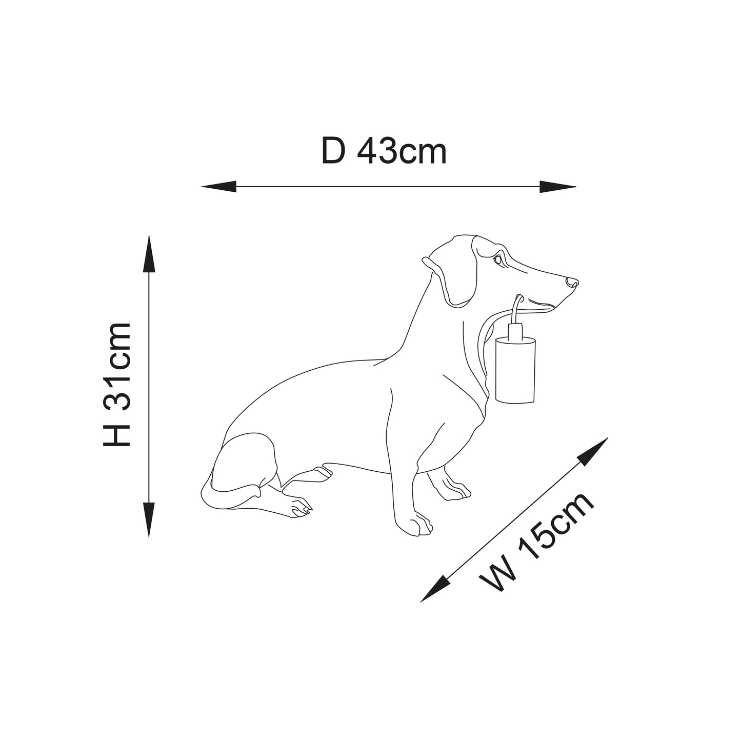 Harry The Daschund Table Lamp