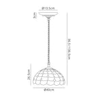 Luminosity Designs - Helena Tiffany Downlight Pendant - Luminosity Designs Ltd