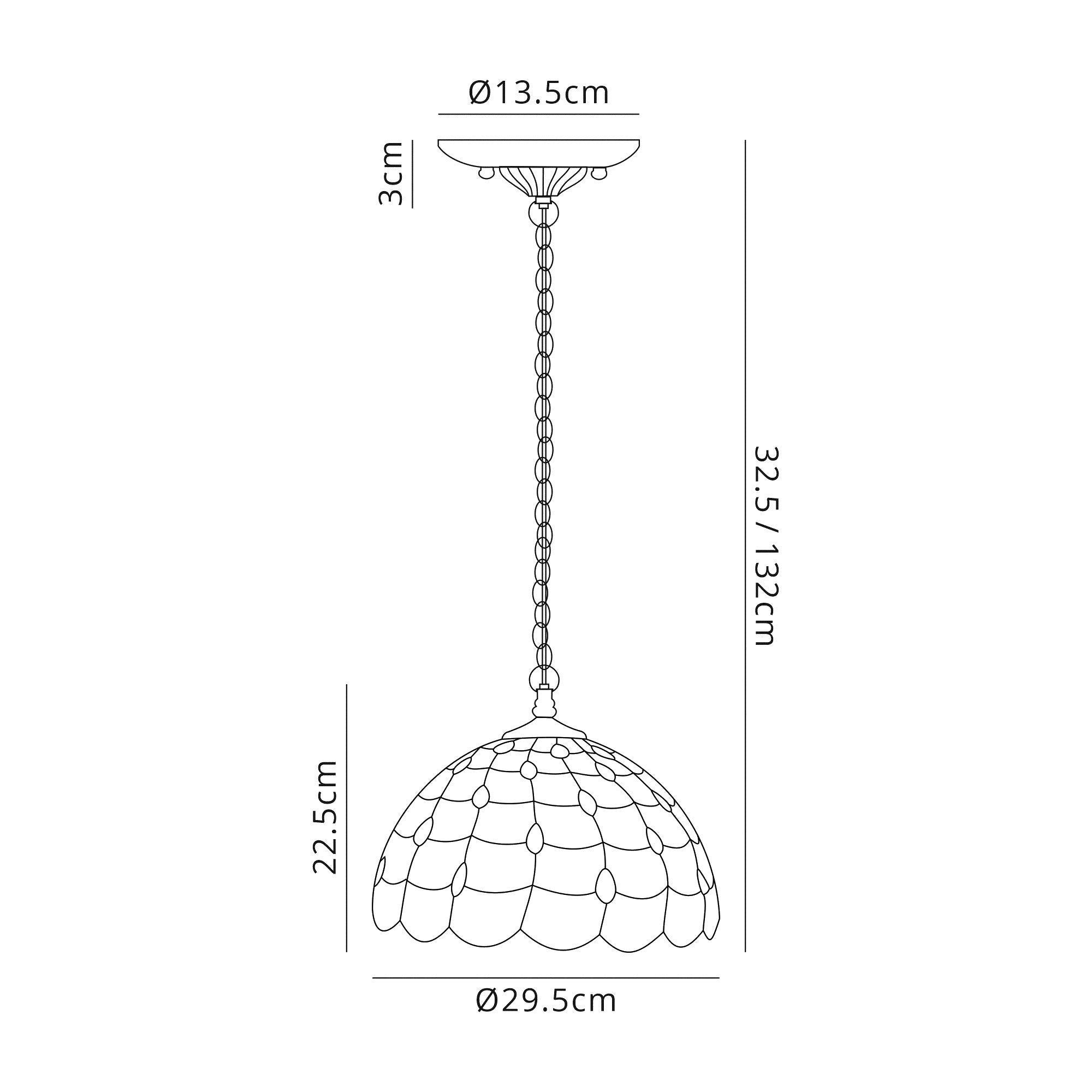 Luminosity Designs - Helena Tiffany Downlight Pendant - Luminosity Designs Ltd