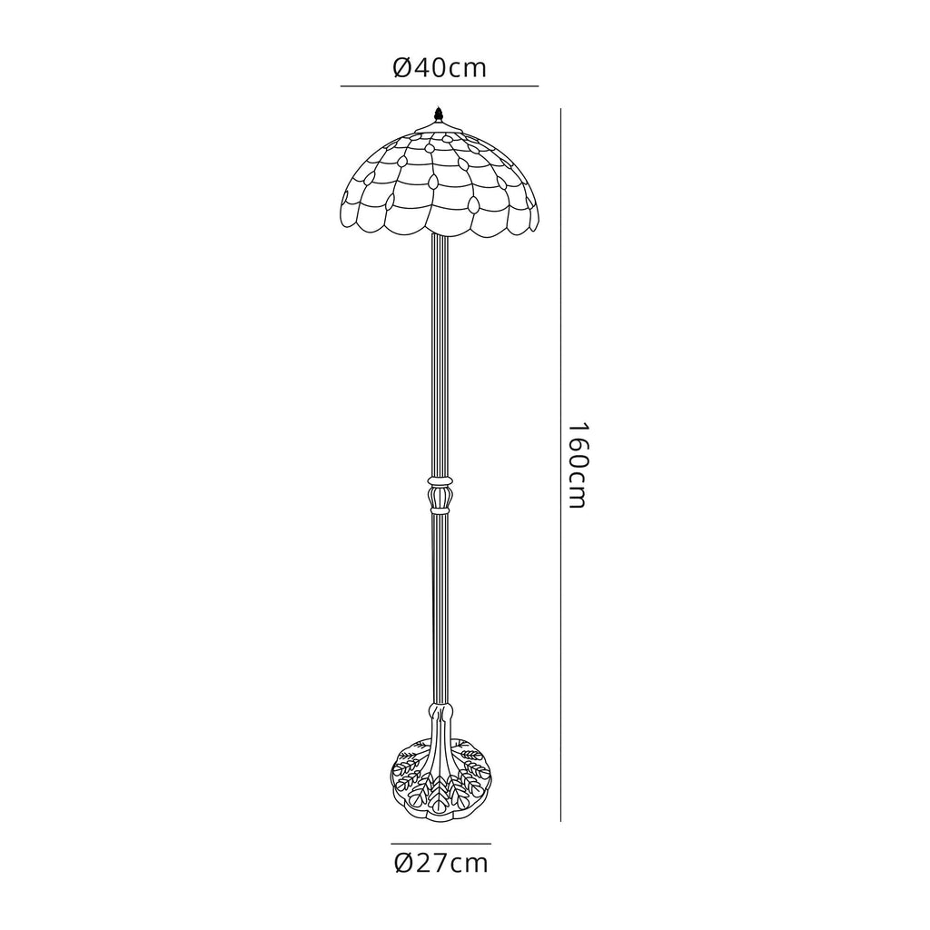 Luminosity Designs - Helena Tiffany Style Floor Lamp - Luminosity Designs Ltd