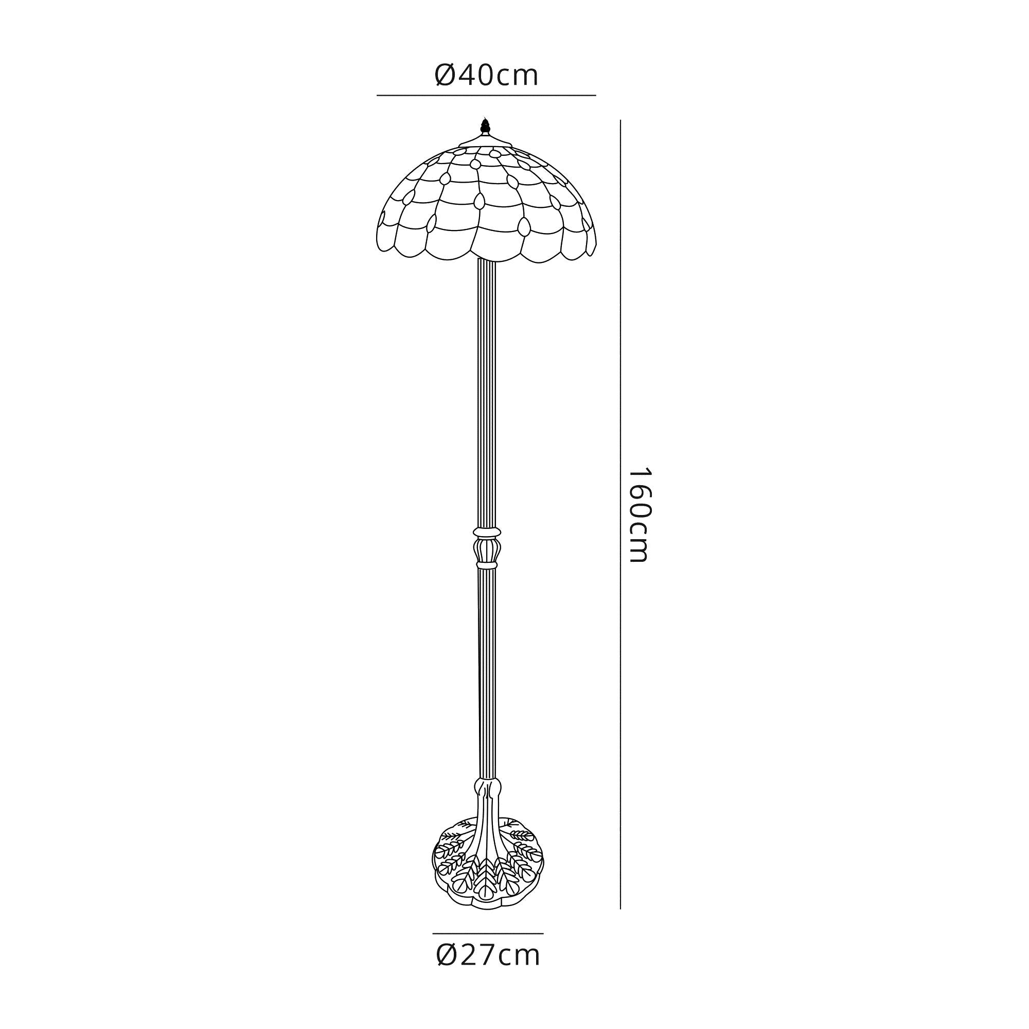 Luminosity Designs - Helena Tiffany Style Floor Lamp - Luminosity Designs Ltd