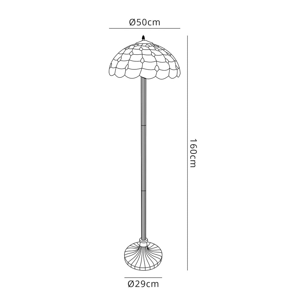 Luminosity Designs - Helena Tiffany Style Floor Lamp - Luminosity Designs Ltd
