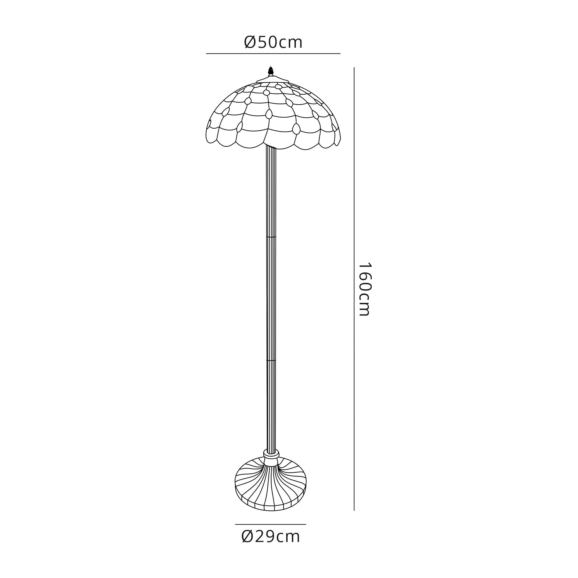 Luminosity Designs - Helena Tiffany Style Floor Lamp - Luminosity Designs Ltd