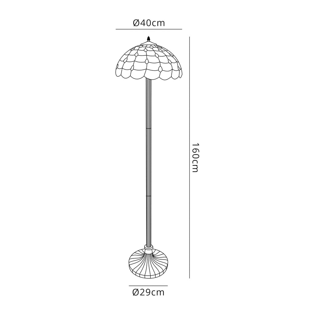 Luminosity Designs - Helena Tiffany Style Floor Lamp - Luminosity Designs Ltd