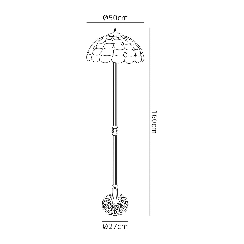 Luminosity Designs - Helena Tiffany Style Floor Lamp - Luminosity Designs Ltd