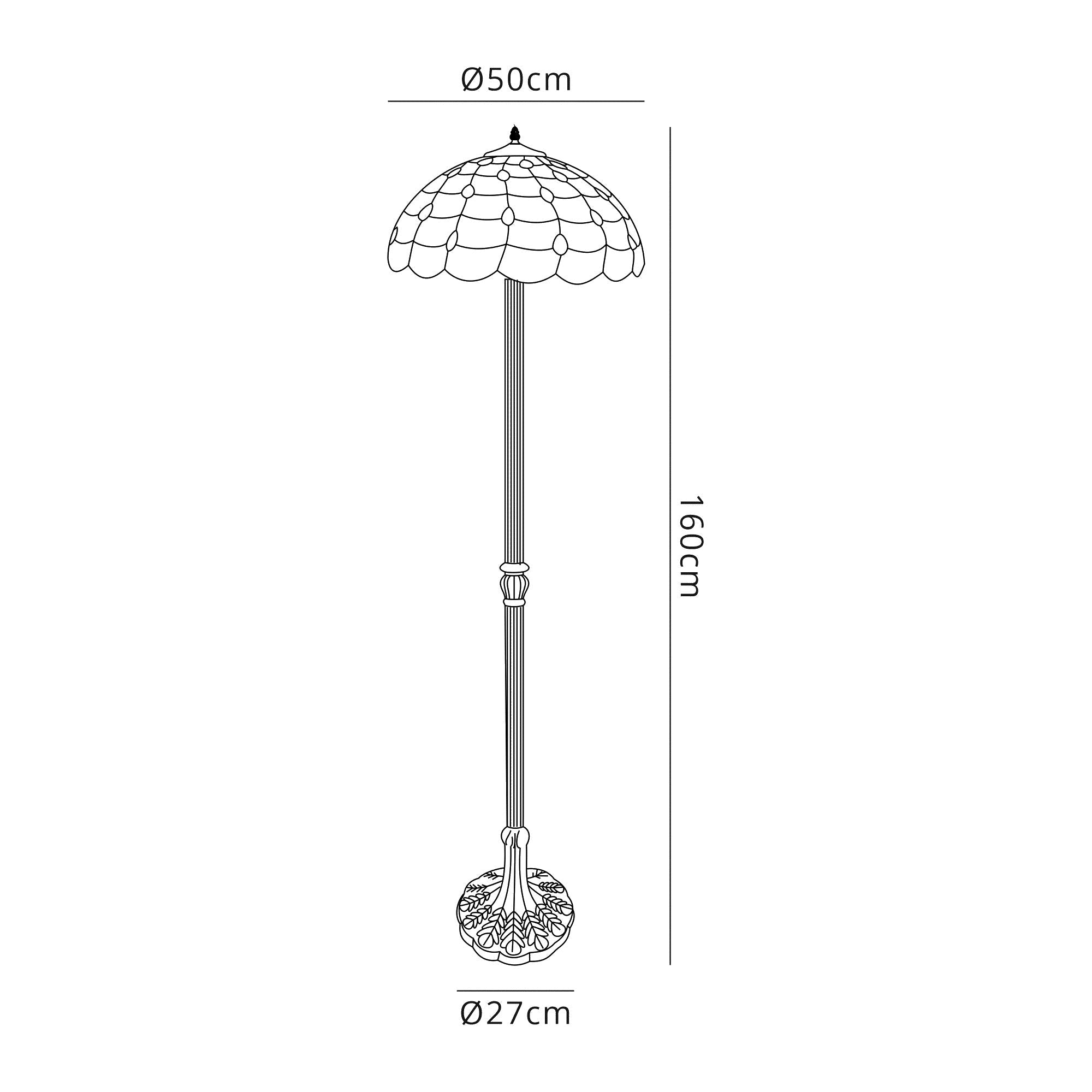 Luminosity Designs - Helena Tiffany Style Floor Lamp - Luminosity Designs Ltd