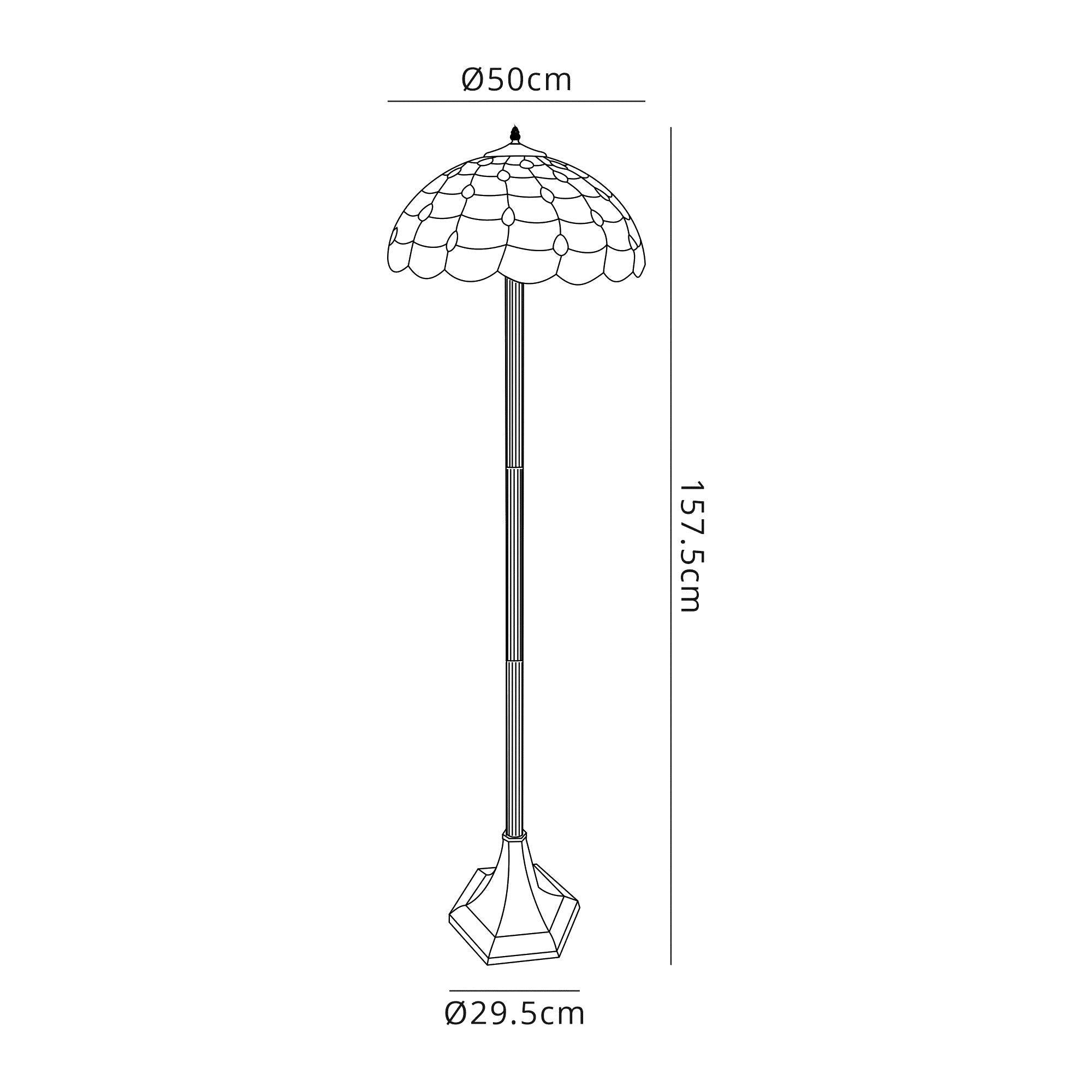 Luminosity Designs - Helena Tiffany Style Floor Lamp - Luminosity Designs Ltd