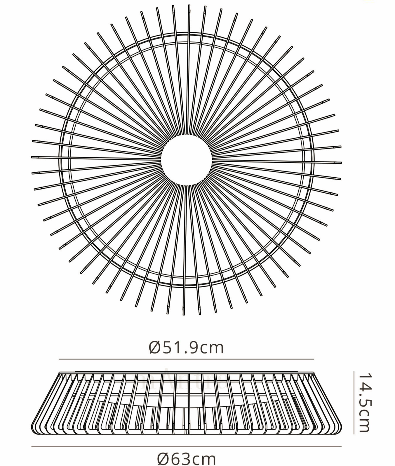 Mantra - Himalaya LED Dimmable Ceiling Light - Remote Control - Luminosity Designs Ltd