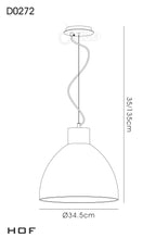 inspired - Hof Industrial Glass Pendant - Luminosity Designs Ltd