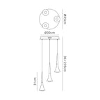 Luminosity Designs - Horn Circular Multi Light Pendant - Luminosity Designs Ltd