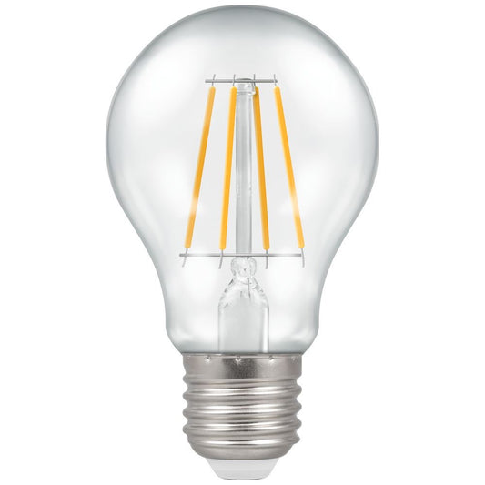 Crompton 7w CLEAR Warm White 2700k Dimmable LED GLS E27 ES Filament Bulb -  806 Lumen, 60w Equivalent