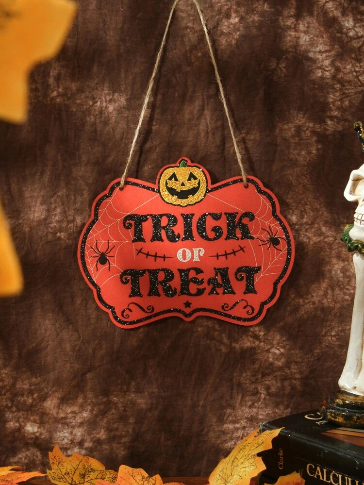 Halloween Trick or Treat Hanging sign