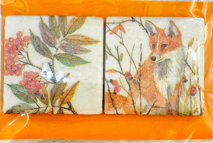 Wildlife Vintage Style Ceramic Magnets (2 pack)