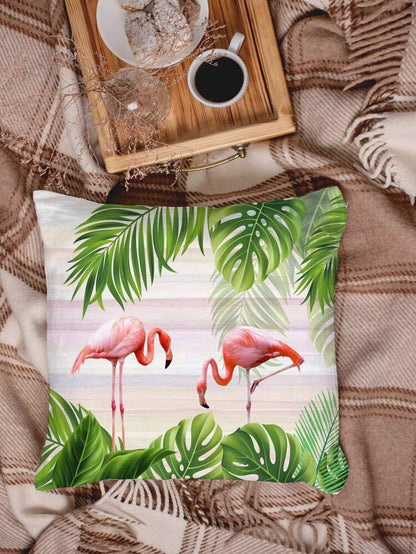 Tropical Flamingos Couch Cushion