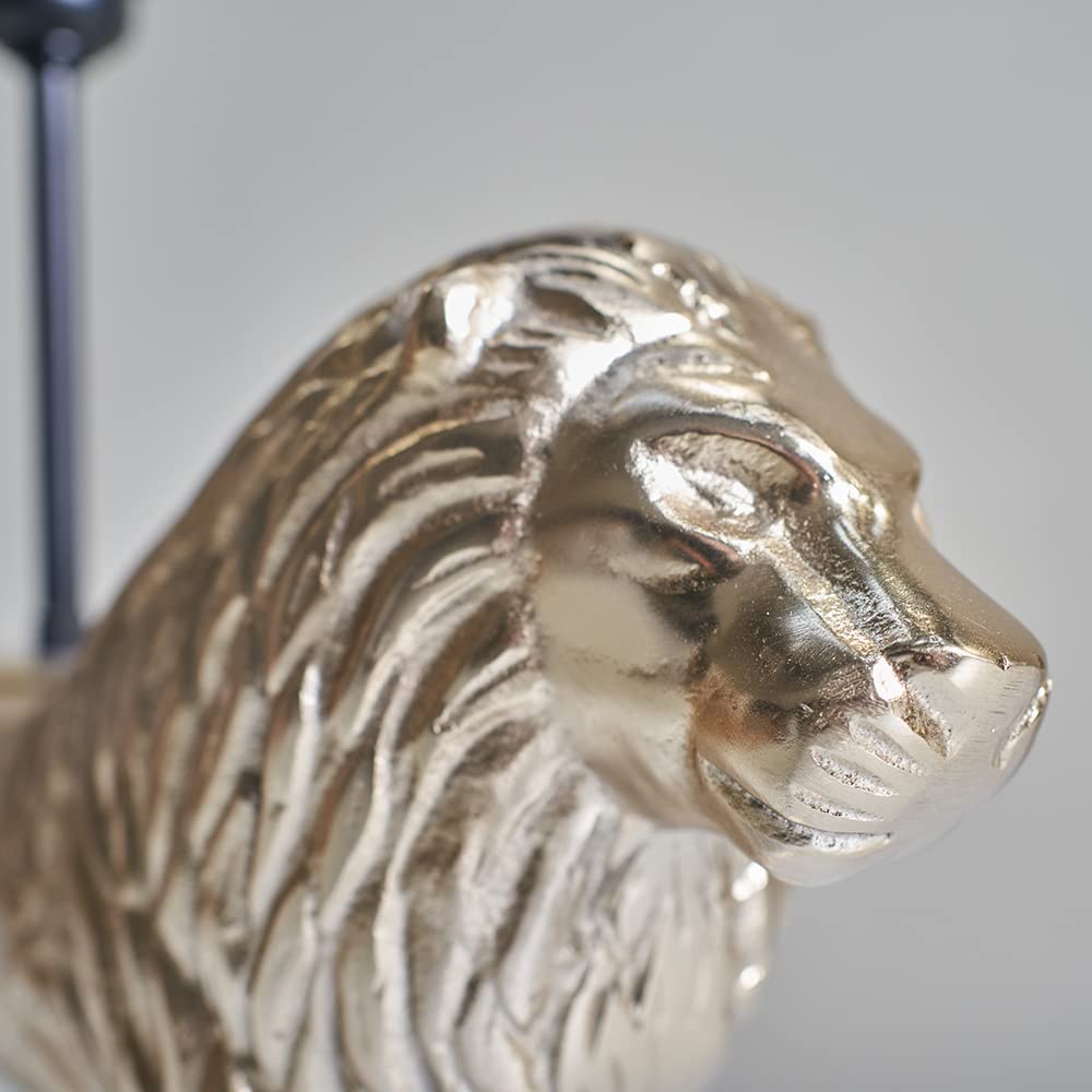 Brass Lion Table Lamp