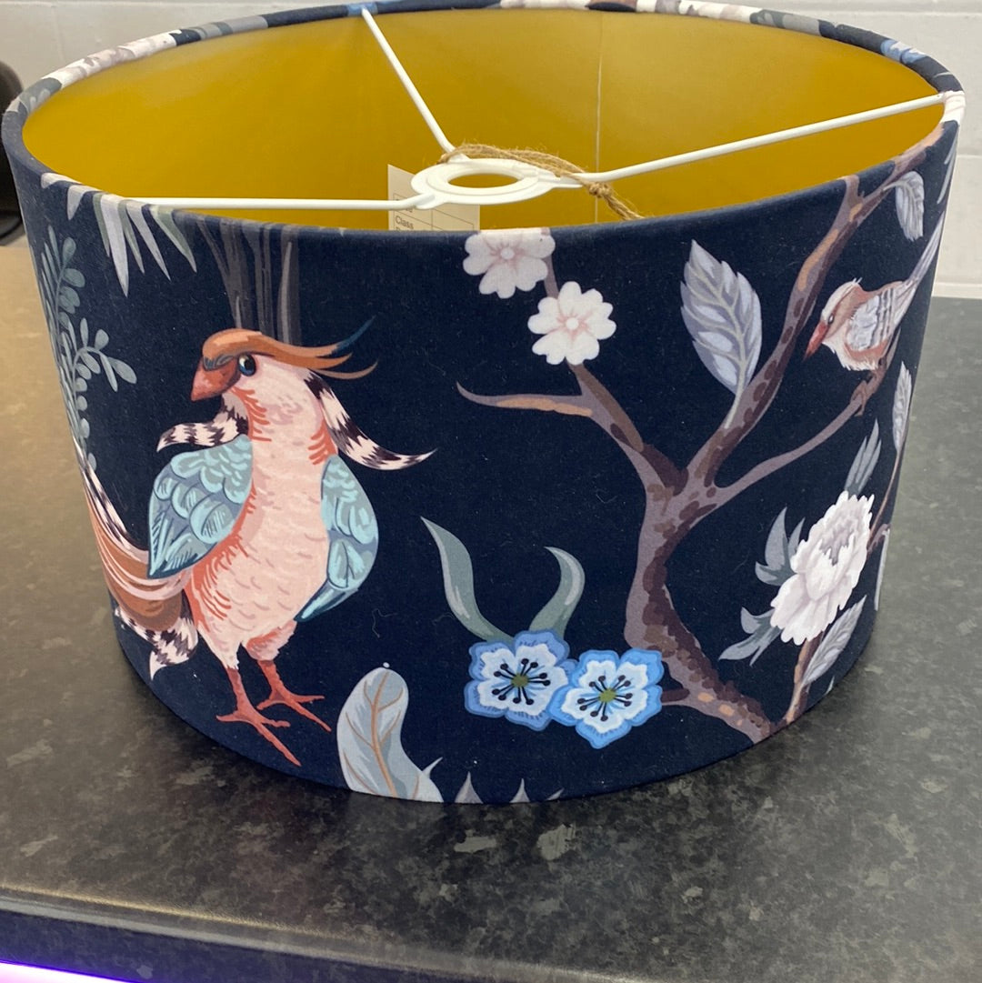 Hand Crafted Drum Ceiling Lampshade - Peacocks