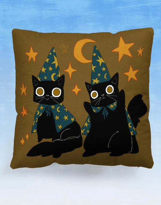 Wizard Kitty Halloween Cushion