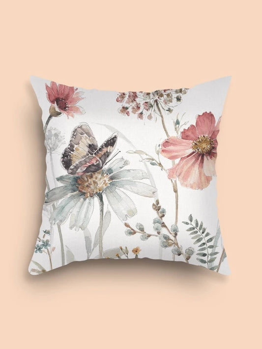 Dusky Pink Butterfly Cushion