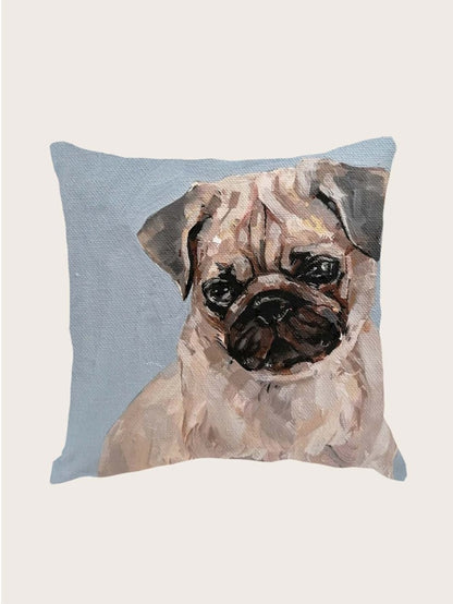 Sad Pug Dog Artist Style Couch Cushion