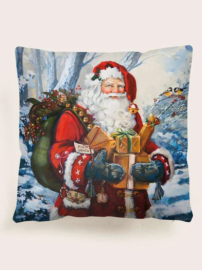 Old Saint Nick Christmas Cushion