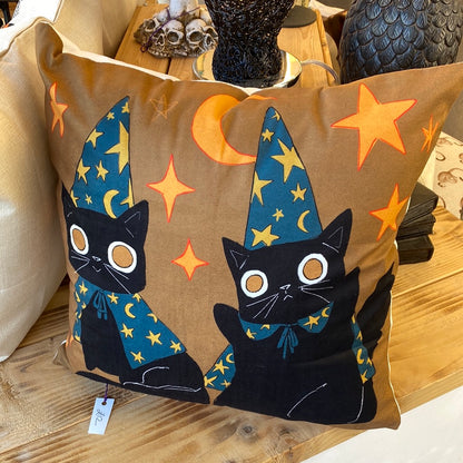 Wizard Kitty Halloween Cushion