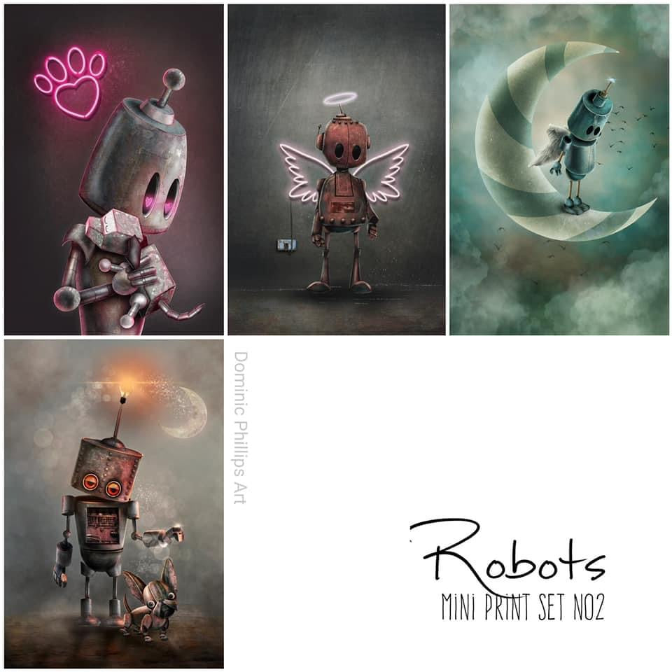Robots Mini Print Set by DP Art