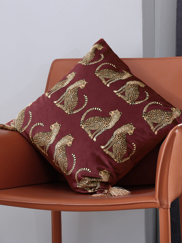 Egyptian Style Leopard Couch Cushion
