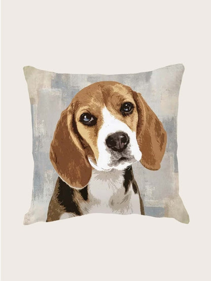 Curious Beagle Dog Artist Style Couch Cushion