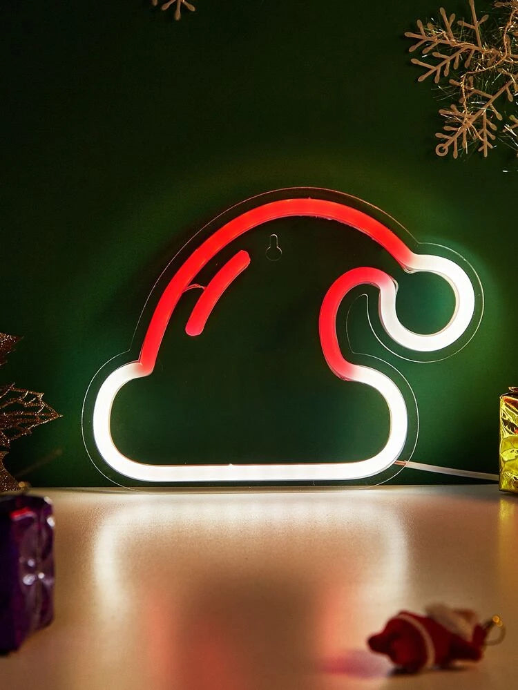 Neon Christmas Hat Light- Extra Bright