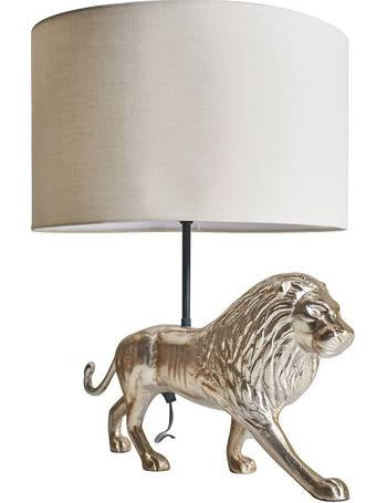 Brass Lion Table Lamp