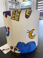 Vintage Table Lamp with Hand Crafted Drum Table Lampshade - Retro Zoo