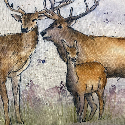 Watercolour Deer Cushion