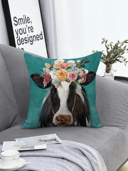 Springtime Cow Cushion