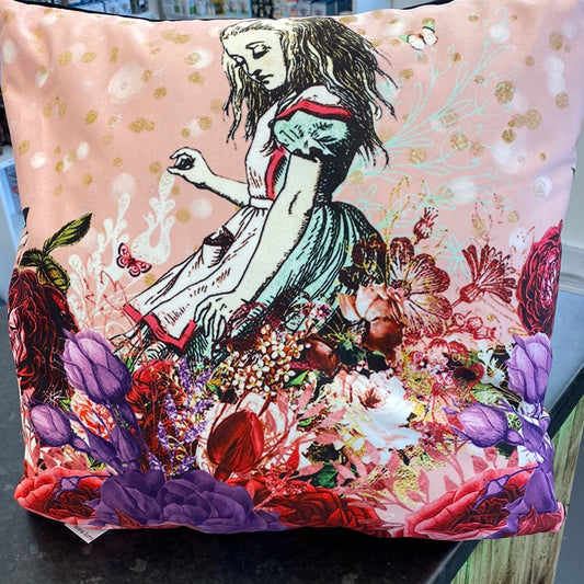 Alice in Wonderland Pink Artist Style Couch Cushion