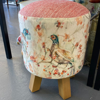 Pheasant in Blackberry Row Footstool